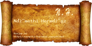 Némethi Hermész névjegykártya